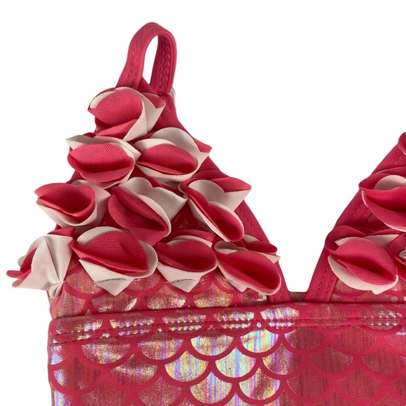 NWT Floatmini Baby Girl's 1 Piece Mermaid Swimsuit, Size 12M - Picture 3 of 6